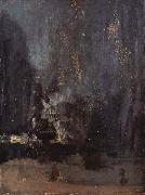 James Abbott Mcneill Whistler Nocturne in Black and Gold oil painting